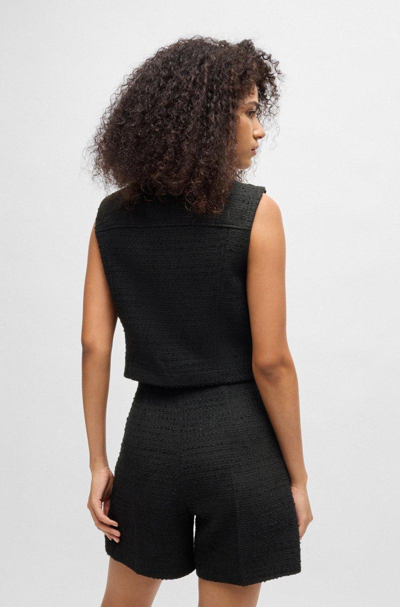 Hugo Boss Chaleco Regular Fit En Tejido De Bouclé