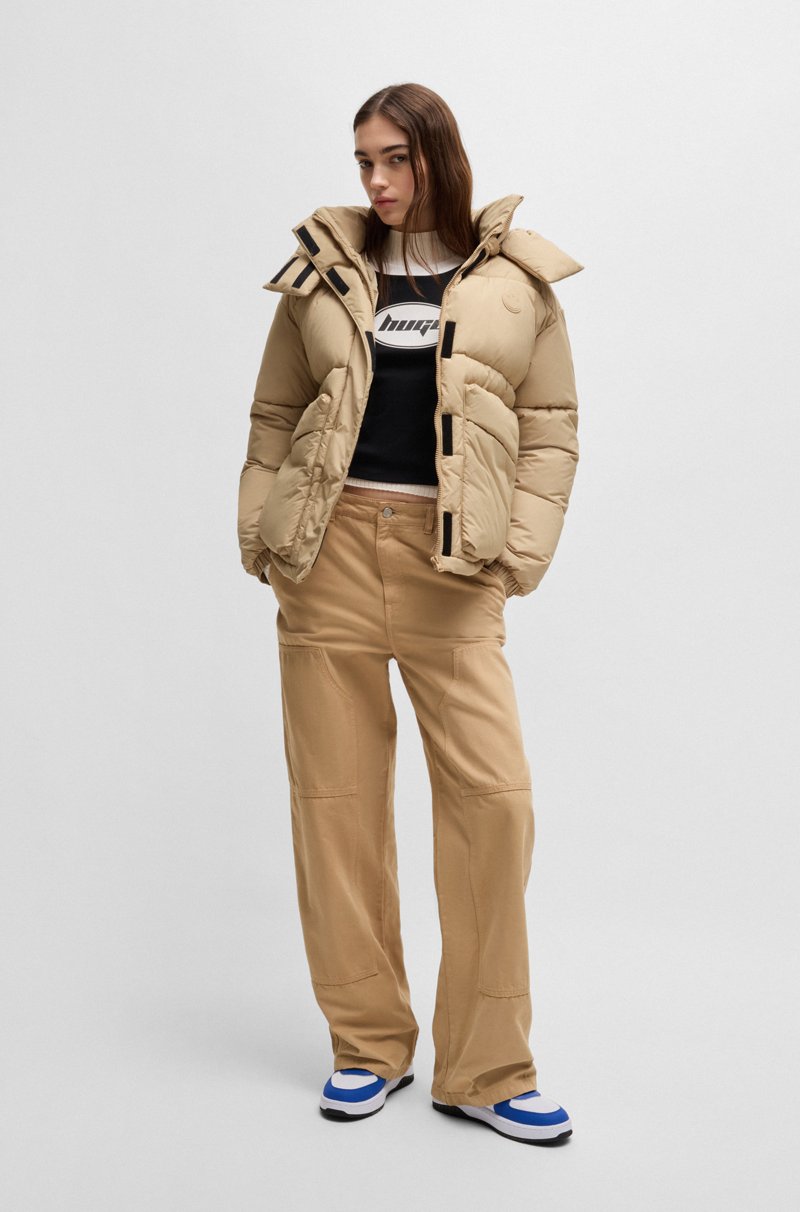 Hugo Boss Chaqueta Acolchada Con Capucha Extraíble