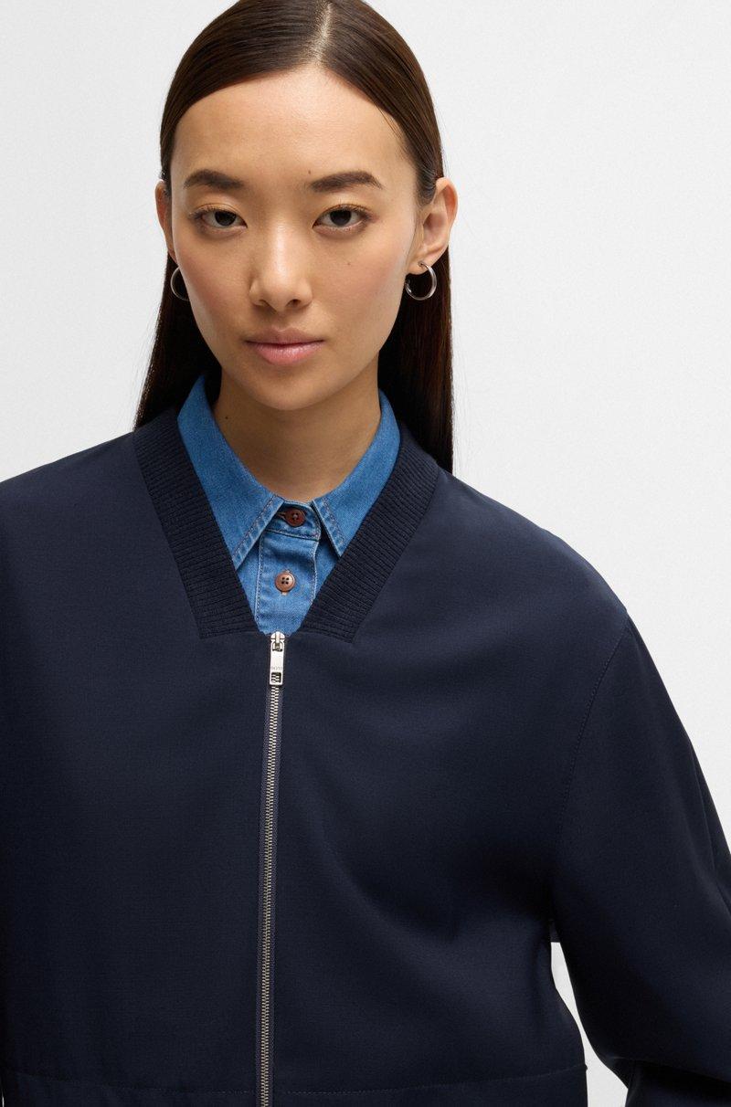 Hugo Boss Chaqueta Oversize Fit Con Efecto A Capas