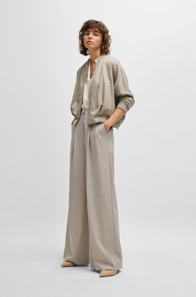 Hugo Boss Chaqueta Oversize Fit De Lana Virgen