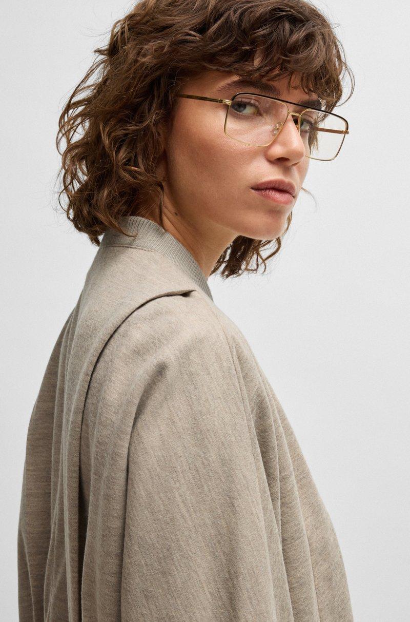 Hugo Boss Chaqueta Oversize Fit De Lana Virgen