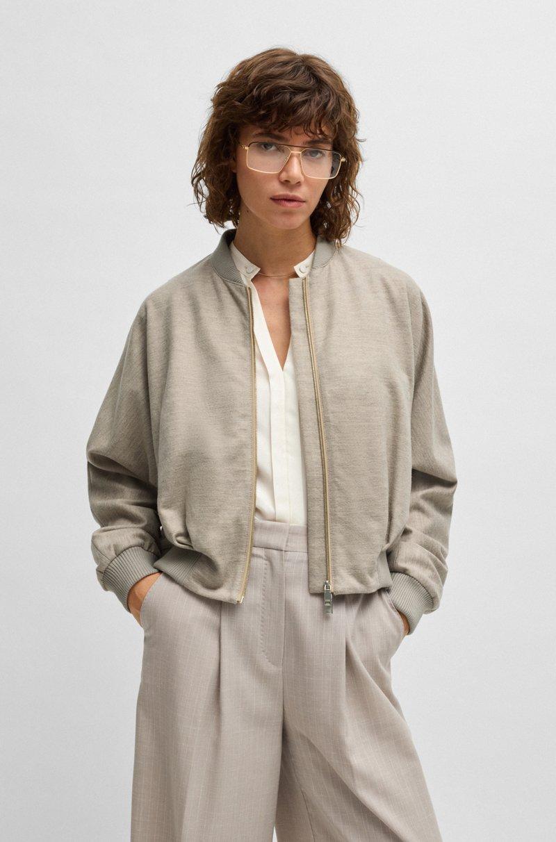 Hugo Boss Chaqueta Oversize Fit De Lana Virgen