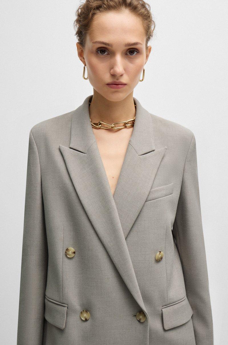 Hugo Boss Chaqueta Regular Fit Con Cierre Cruzado