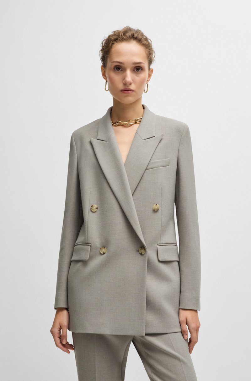 Hugo Boss Chaqueta regular fit con cierre cruzado
