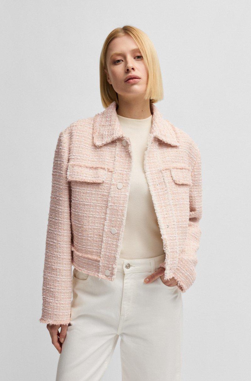 Hugo Boss Chaqueta regular fit de tweed