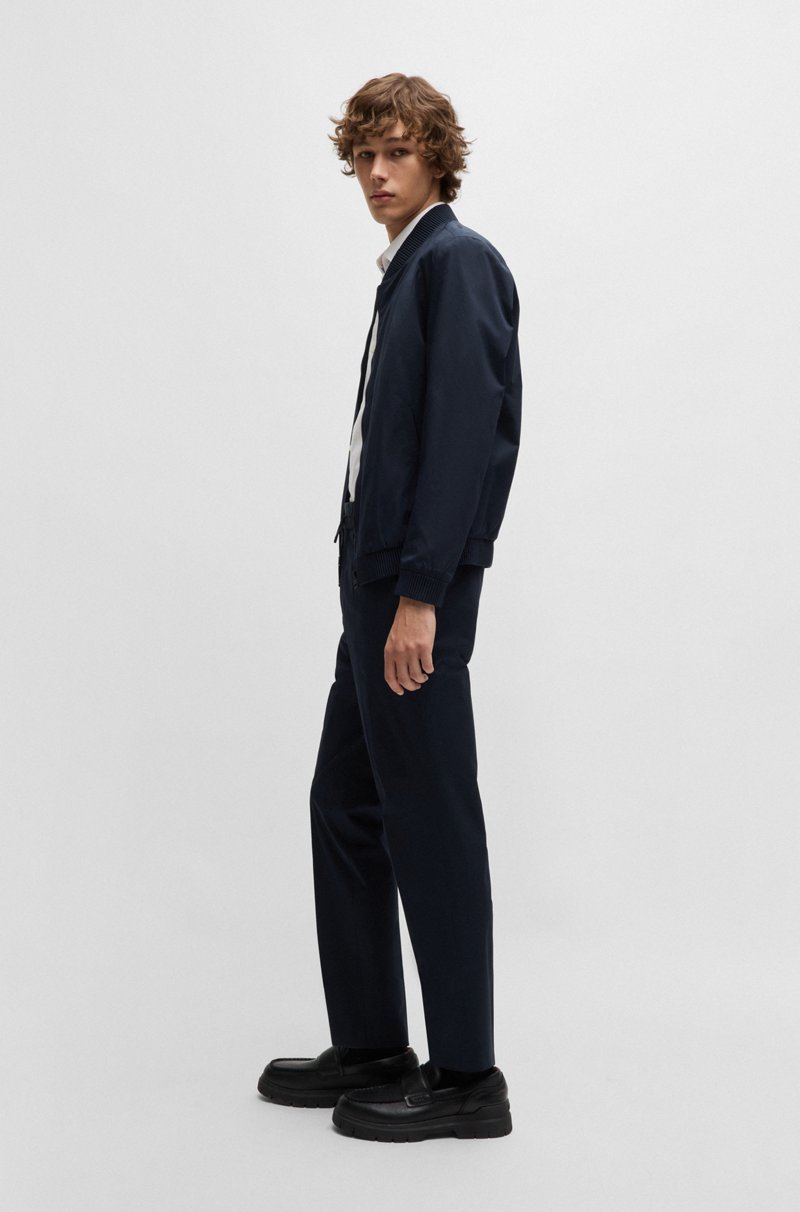 Hugo Boss Chaqueta Slim Fit De Algodón Elástico