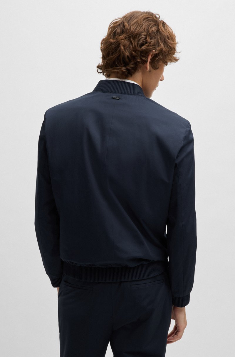 Hugo Boss Chaqueta Slim Fit De Algodón Elástico