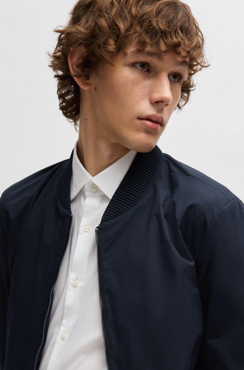 Hugo Boss Chaqueta Slim Fit De Algodón Elástico