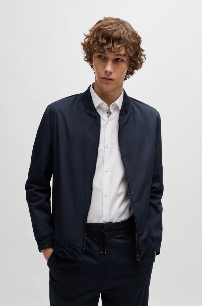 Hugo Boss Chaqueta slim fit de algodón elástico