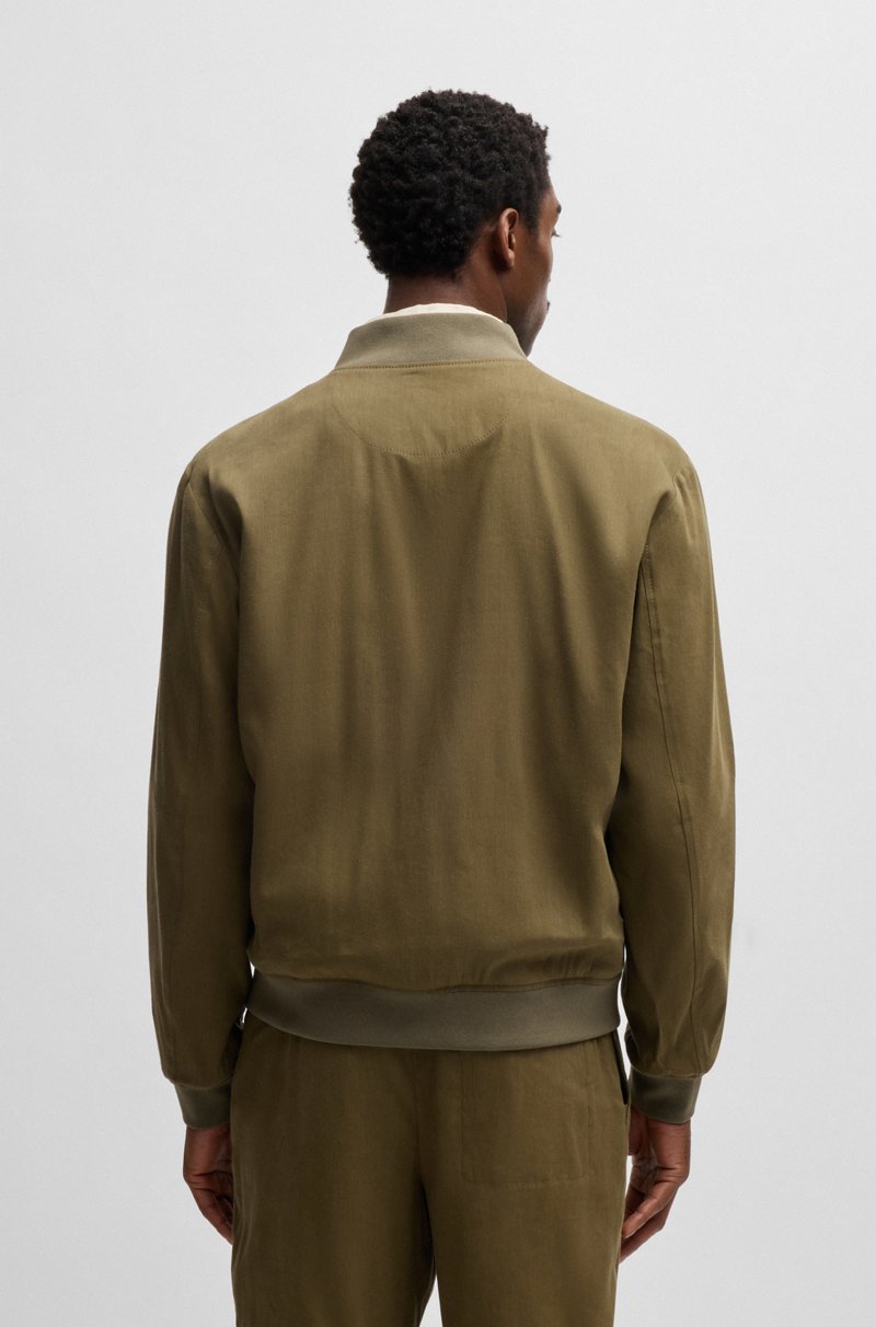 Hugo Boss Chaqueta Slim Fit En Mezcla De Lino