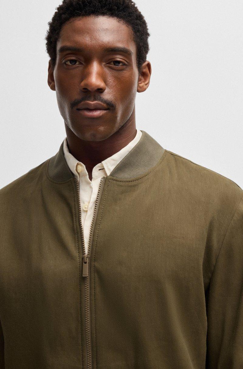 Hugo Boss Chaqueta Slim Fit En Mezcla De Lino