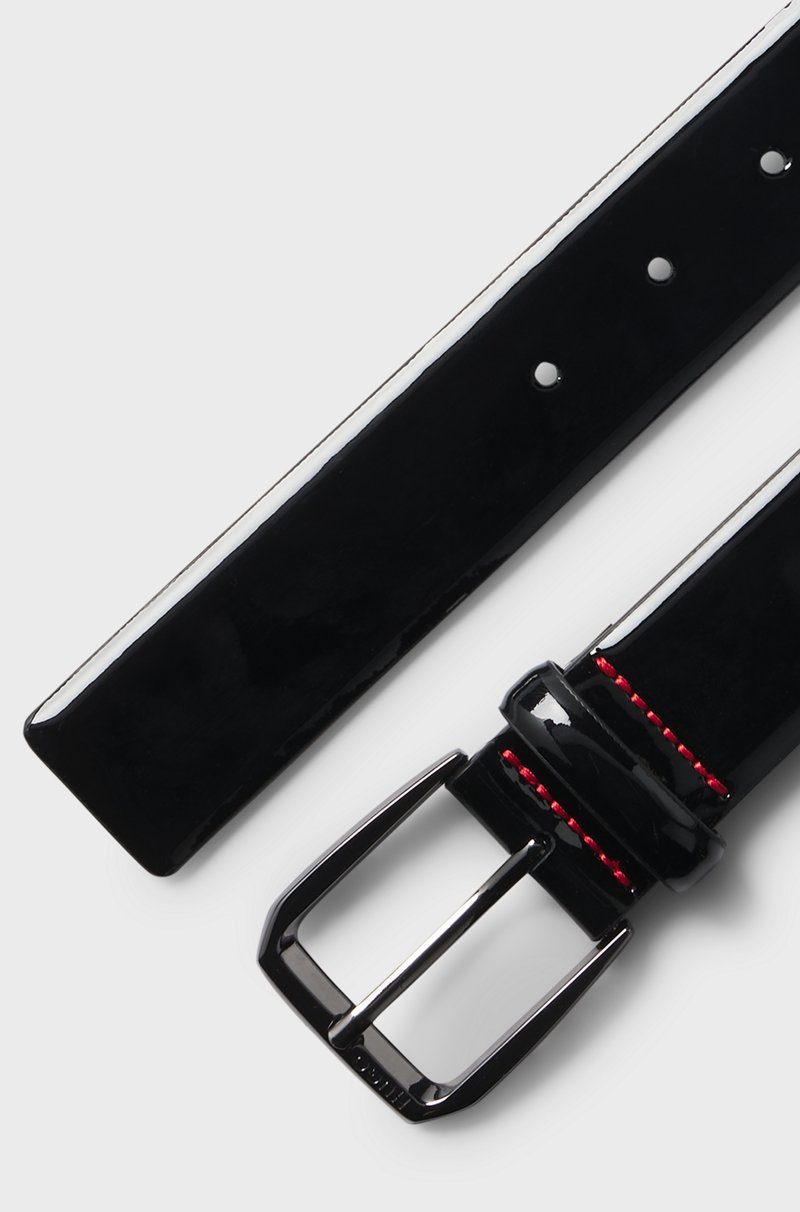 Hugo Boss Cinturón De Charol Fabricado En Italia