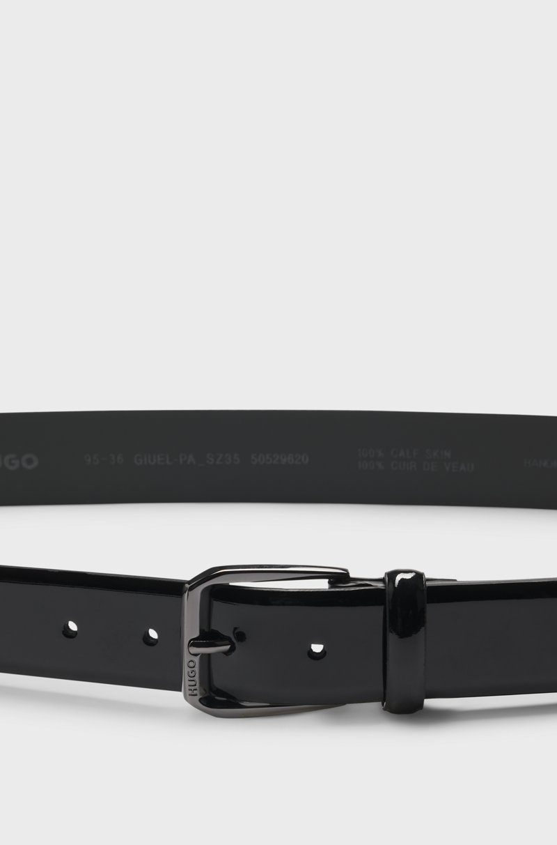 Hugo Boss Cinturón De Charol Fabricado En Italia