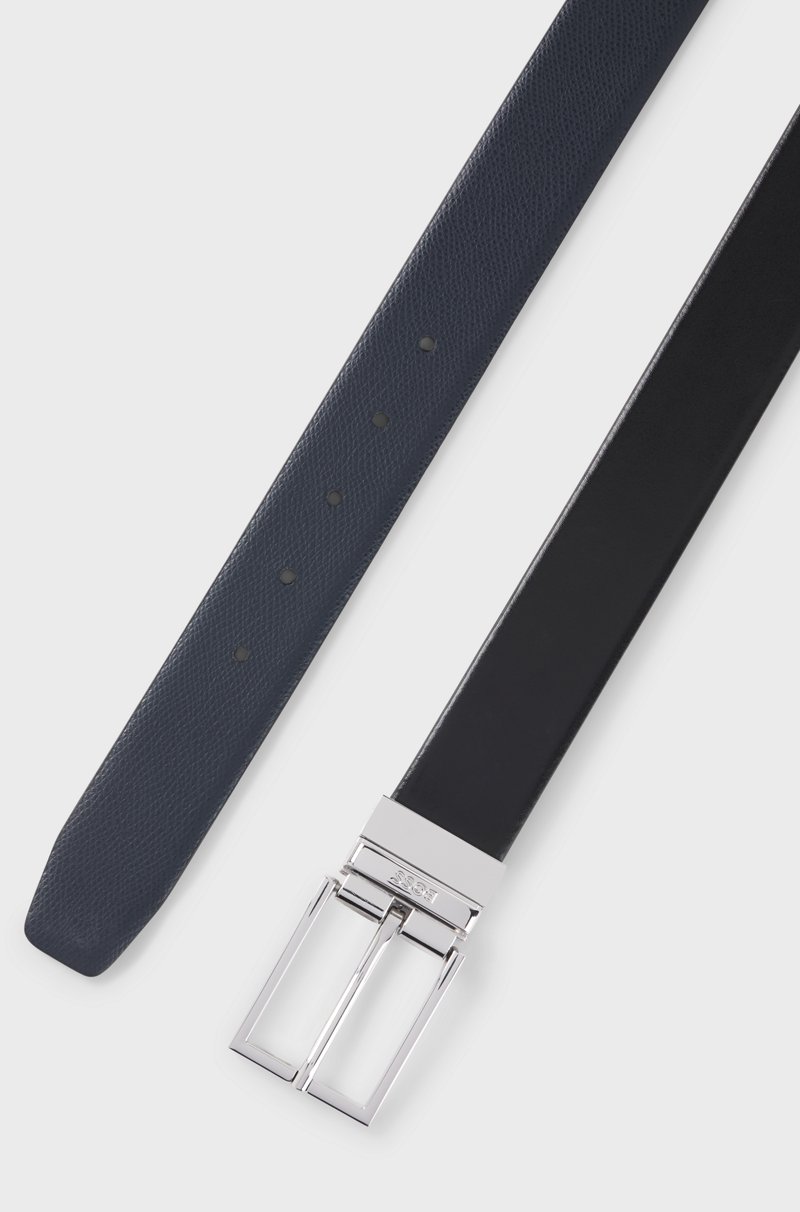 Hugo Boss Cinturón Reversible De Piel Italiana