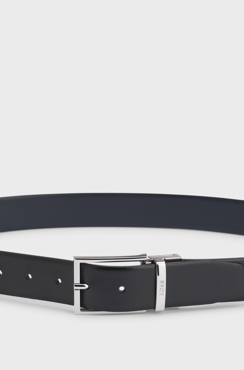 Hugo Boss Cinturón Reversible De Piel Italiana