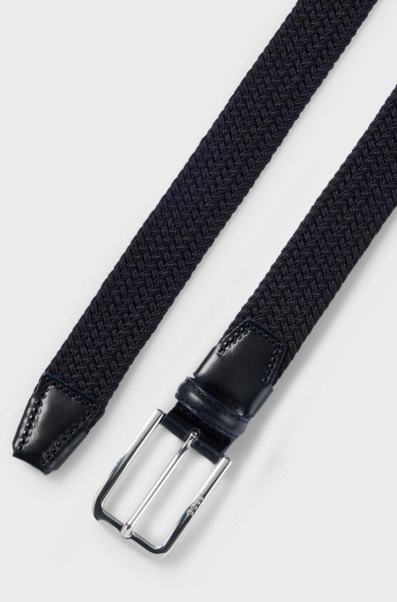 Hugo Boss Cinturón Tejido Con Detalles En Piel