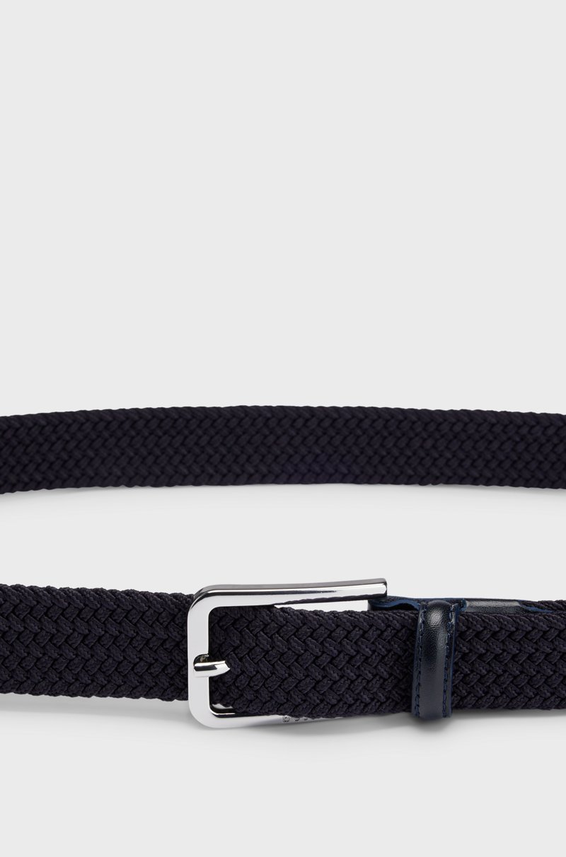 Hugo Boss Cinturón Tejido Con Detalles En Piel