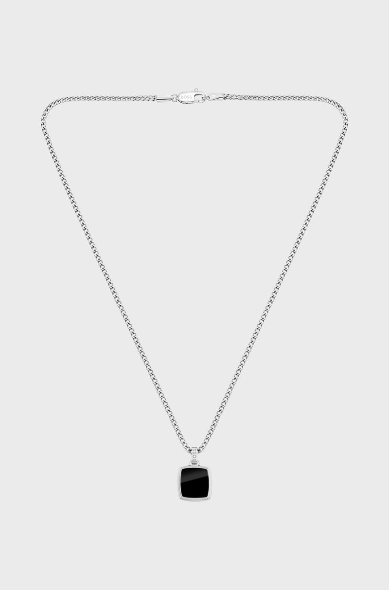 Hugo Boss Collar de cadena con colgante reversible