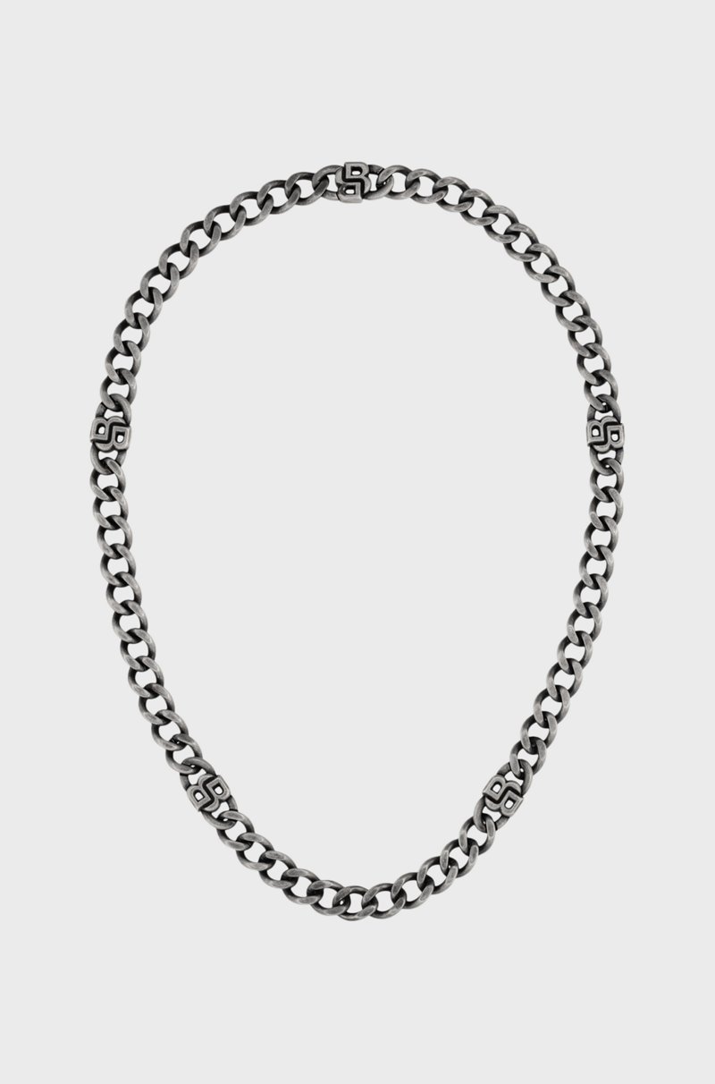 Hugo Boss Collar de cadena con monogramas Double B
