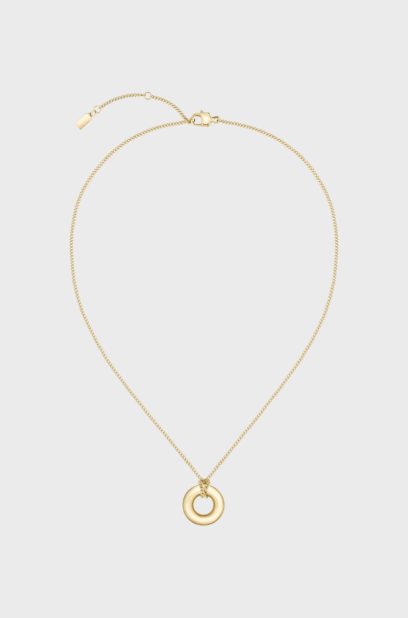 Hugo Boss Collar Dorado Con Aro Con Logo