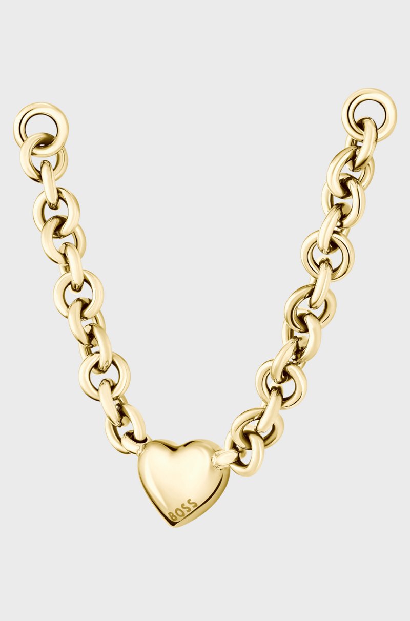 Hugo Boss Collar Dorado Con Colgante De Corazón