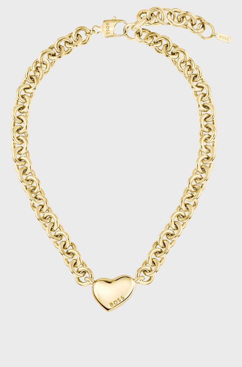Hugo Boss Collar Dorado Con Colgante De Corazón