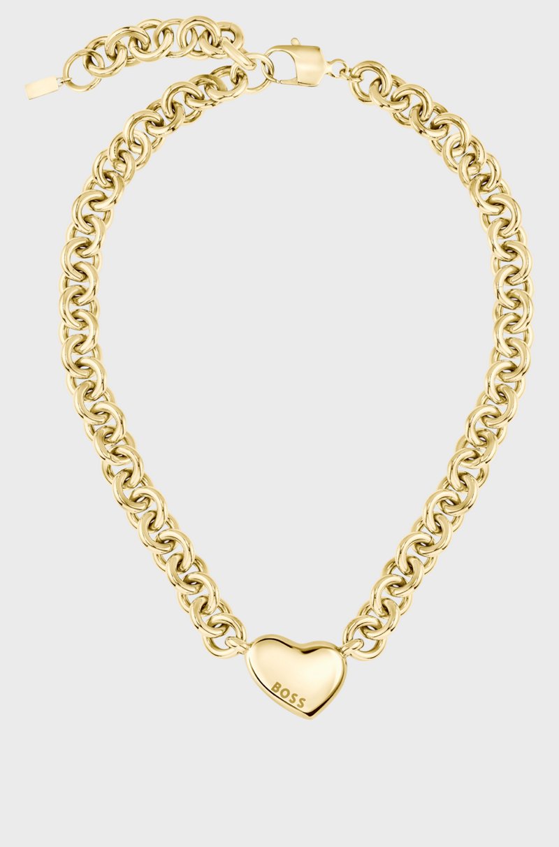 Hugo Boss Collar dorado con colgante de corazón