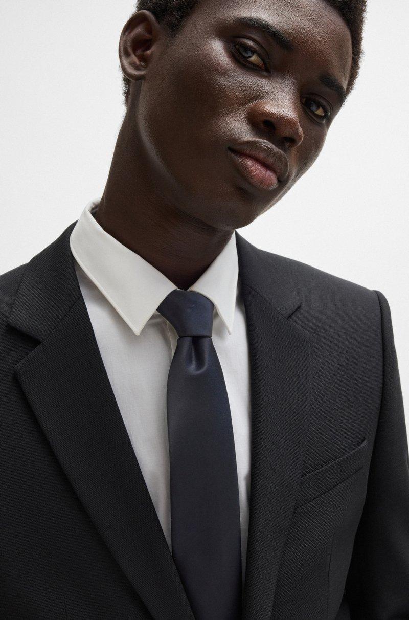 Hugo Boss Corbata De Mezcla De Seda En Tejido Liso