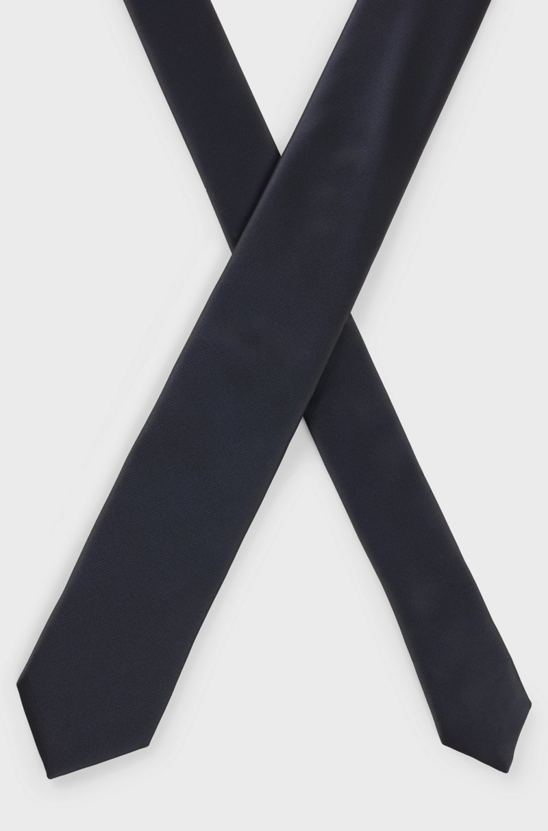 Hugo Boss Corbata De Mezcla De Seda En Tejido Liso