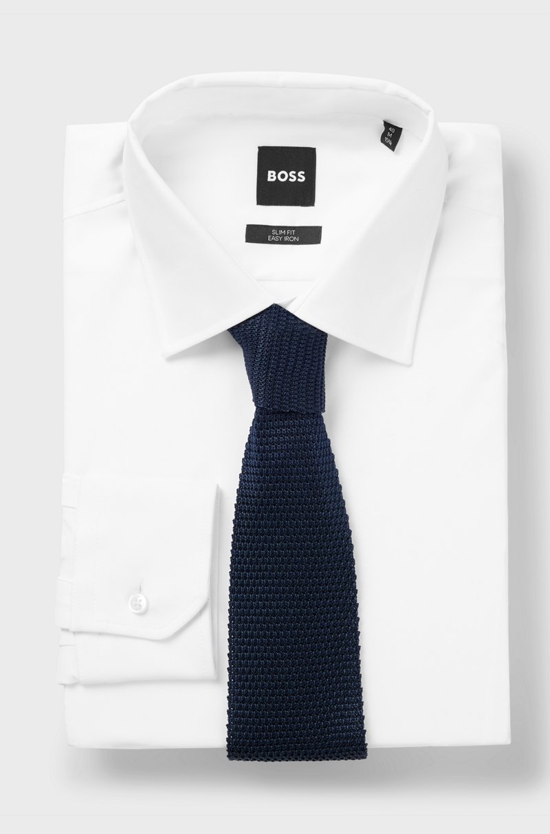 Hugo Boss Corbata De Punto Jacquard En Seda
