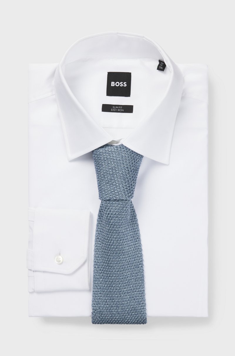 Hugo Boss Corbata De Punto Jacquard En Seda