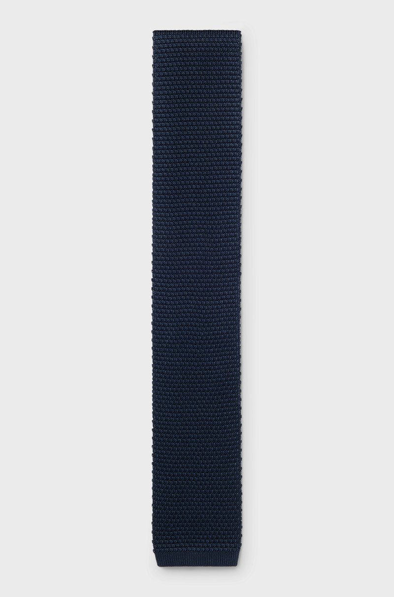 Hugo Boss Corbata de punto jacquard en seda