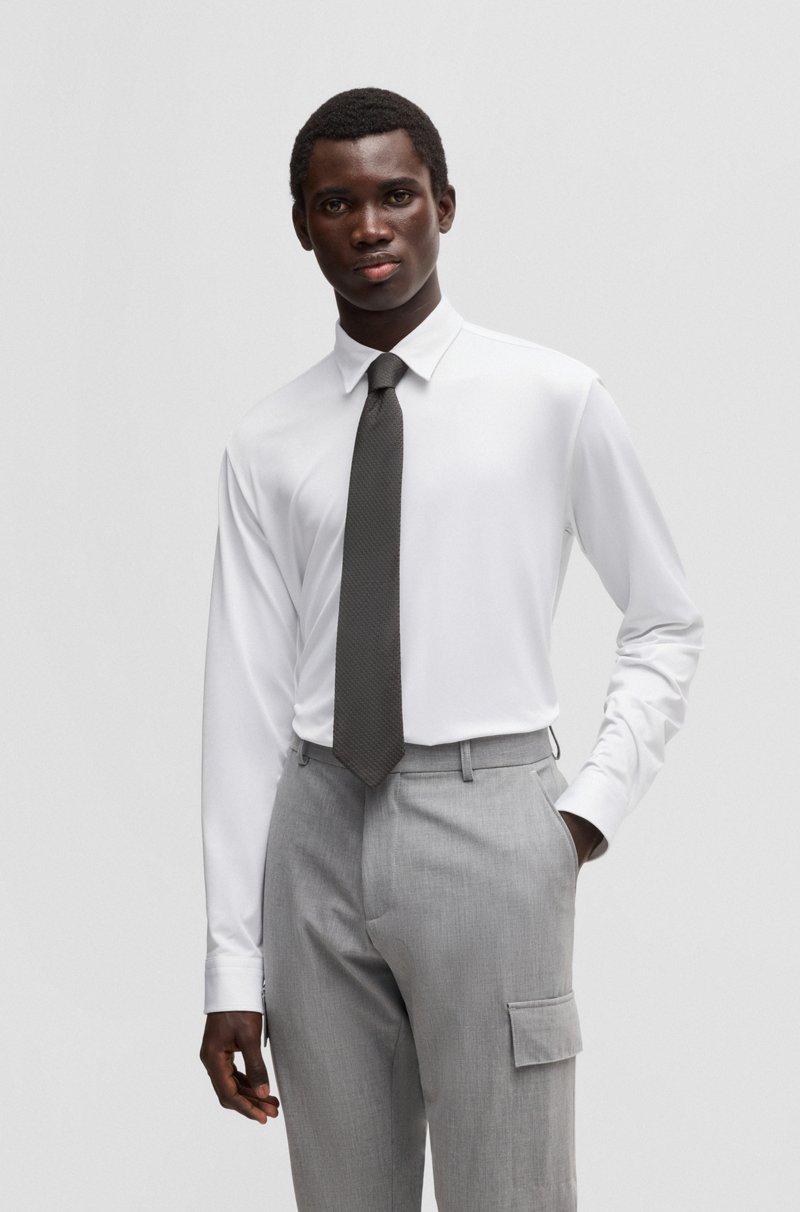 Hugo Boss Corbata De Seda En Jacquard Con Textura