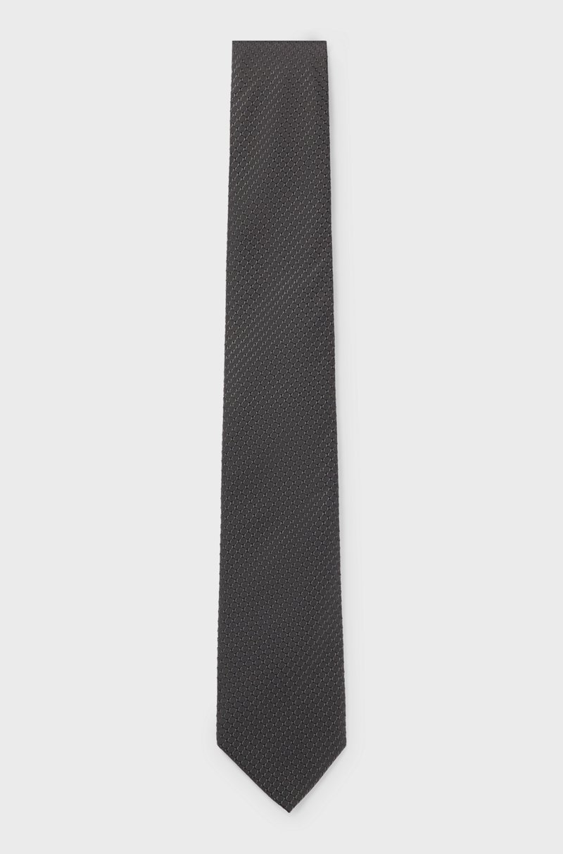 Hugo Boss Corbata de seda en jacquard con textura