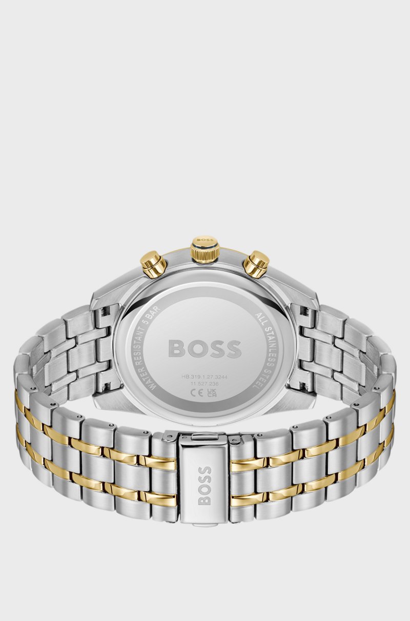 Hugo Boss Cronógrafo En Dos Tonos Con Esfera Azul