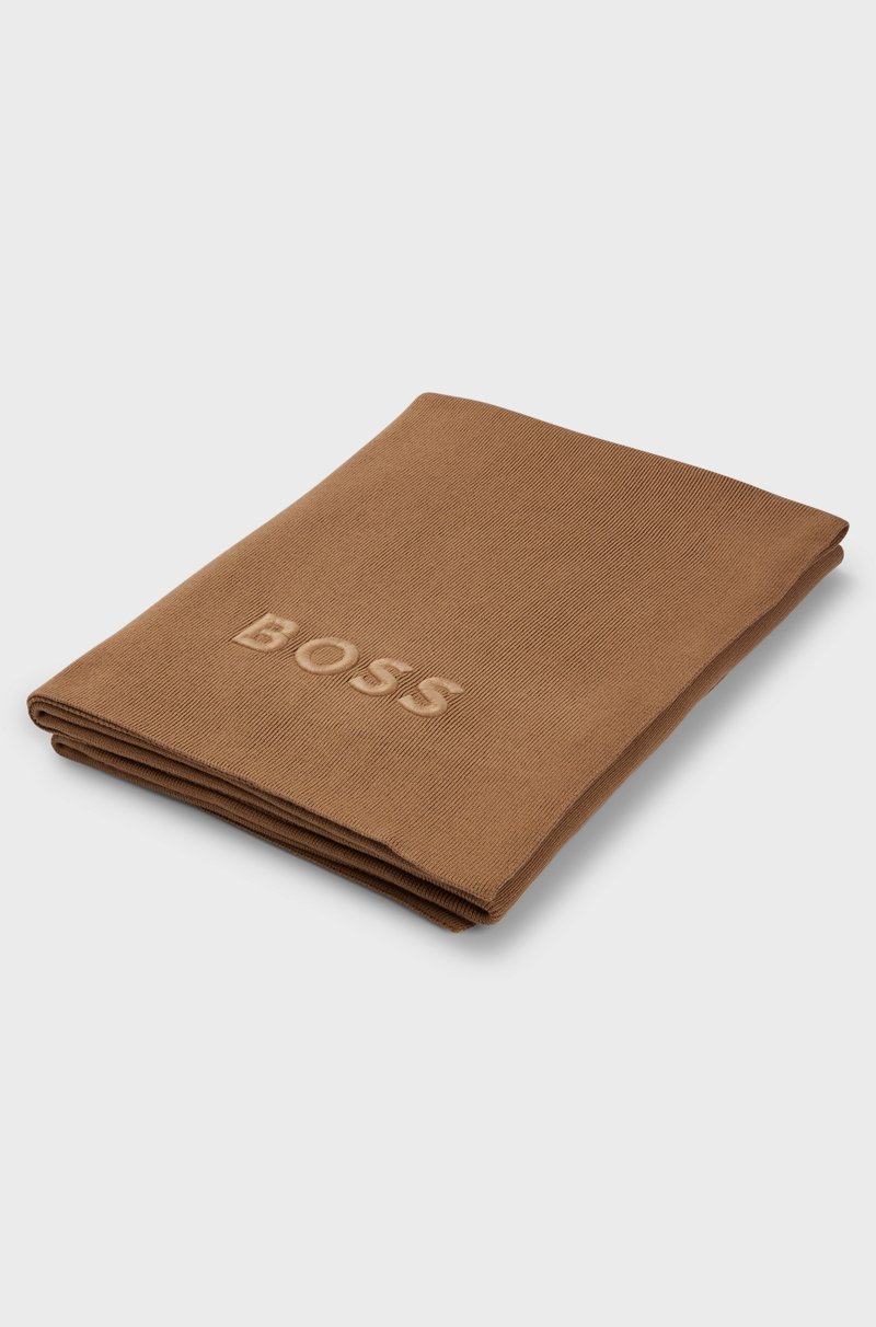 Hugo Boss Cubrecamas De Punto Con Logo Bordado