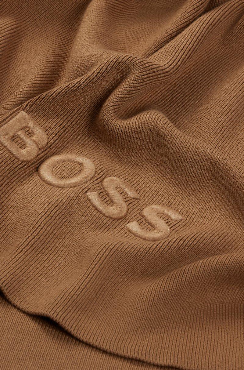 Hugo Boss Cubrecamas De Punto Con Logo Bordado