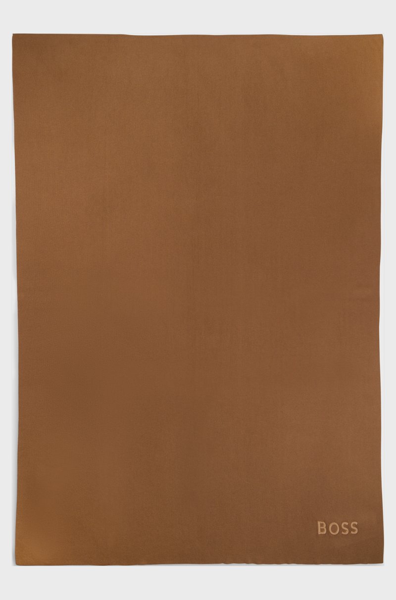 Hugo Boss Cubrecamas de punto con logo bordado