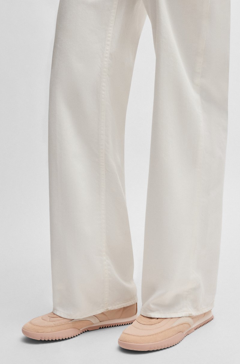 Hugo Boss Deportivas De Caña Baja En Ante Y Tela