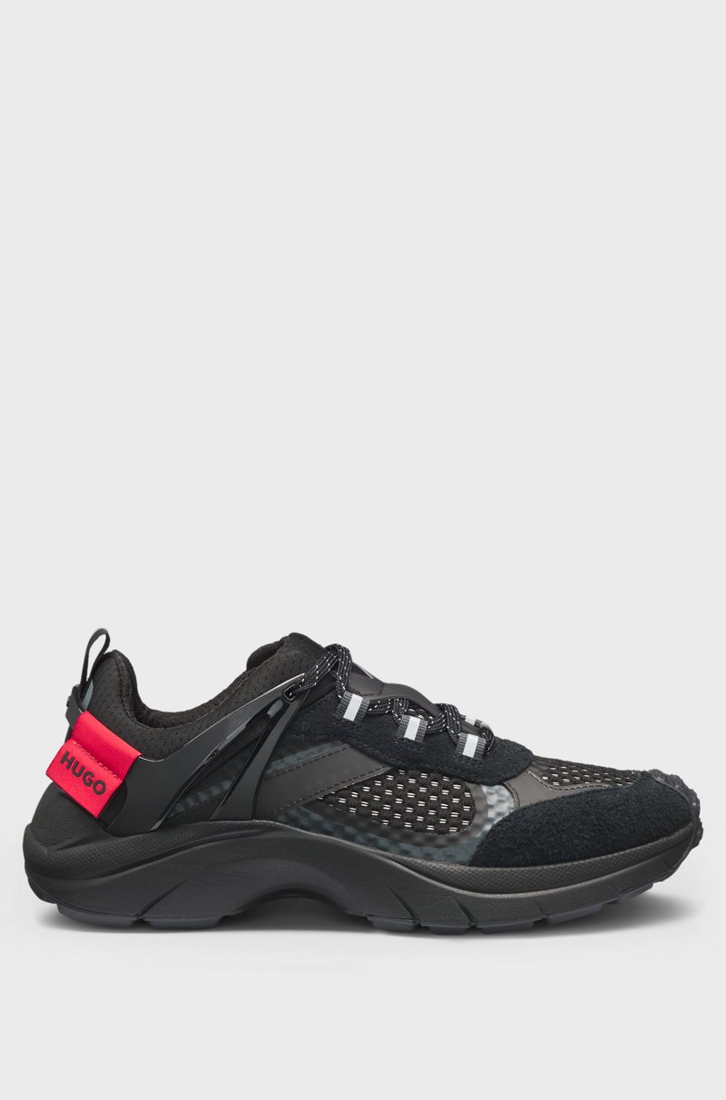 Hugo Boss Deportivas De La Marca Con Malla Y Ante