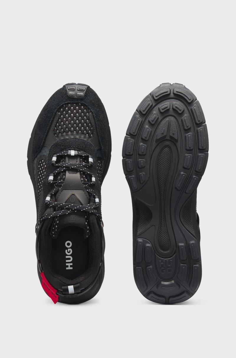 Hugo Boss Deportivas De La Marca Con Malla Y Ante