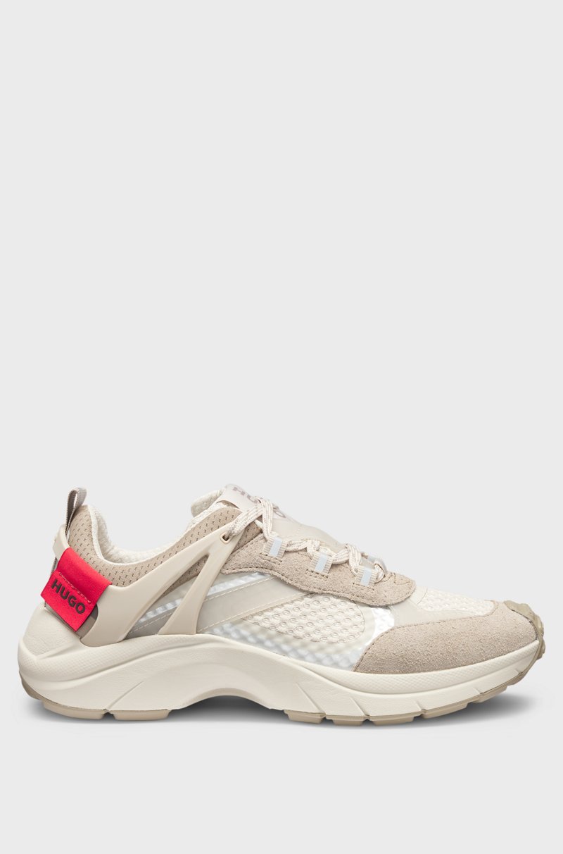 Hugo Boss Deportivas De La Marca Con Malla Y Ante