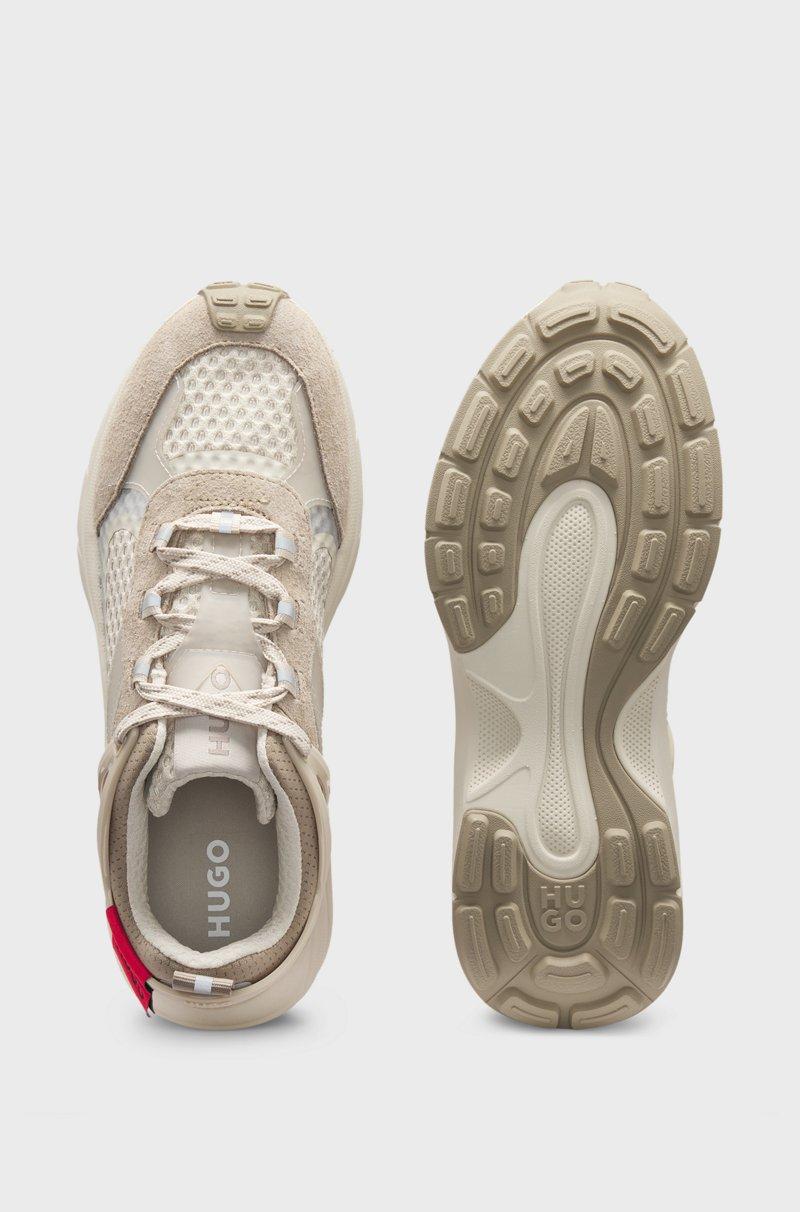 Hugo Boss Deportivas De La Marca Con Malla Y Ante