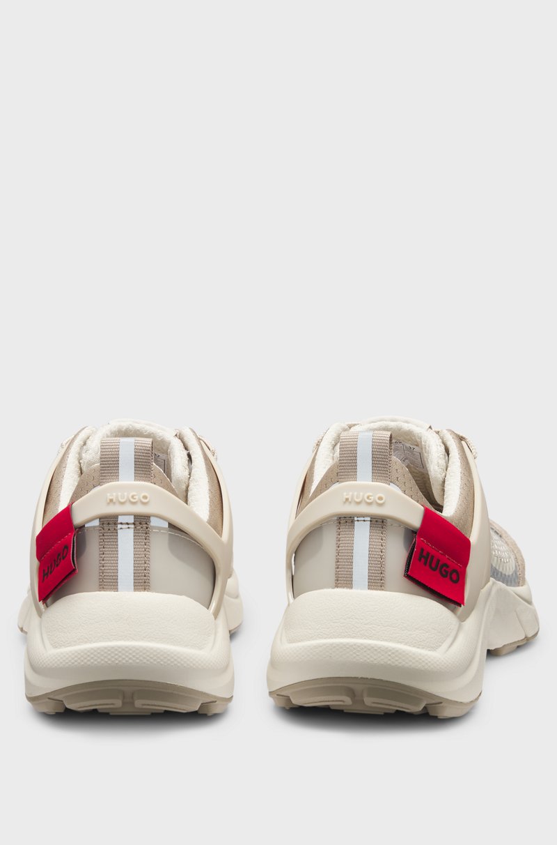 Hugo Boss Deportivas De La Marca Con Malla Y Ante