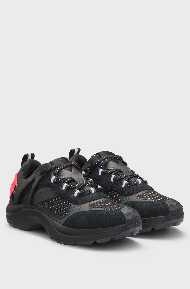 Hugo Boss Deportivas de la marca con malla y ante