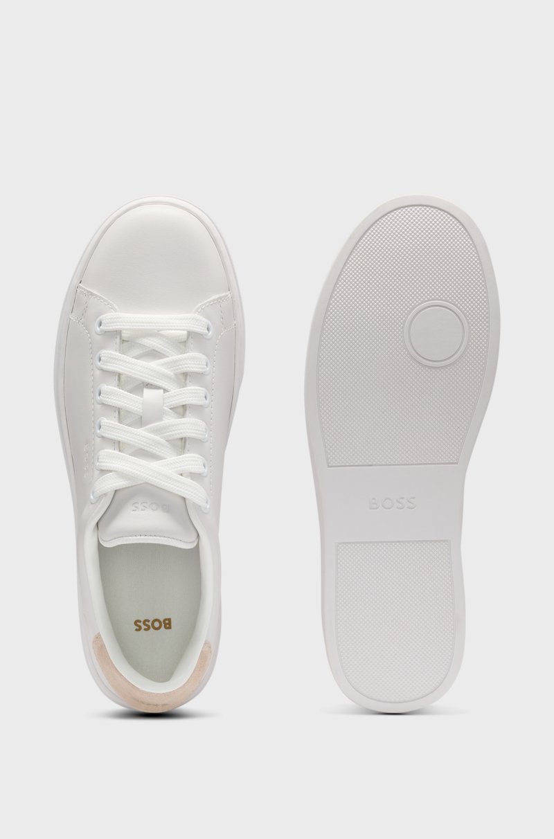 Hugo Boss Deportivas De Piel Con Talón De Ante