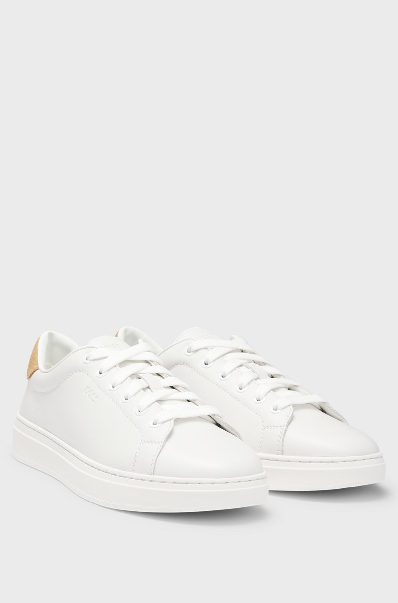 Hugo Boss Deportivas de piel con talón de ante