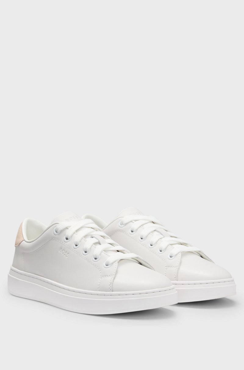 Hugo Boss Deportivas de piel con talón de ante