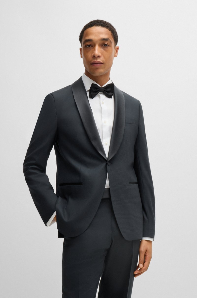Hugo Boss Esmoquin Slim Fit En Mezcla De Lana