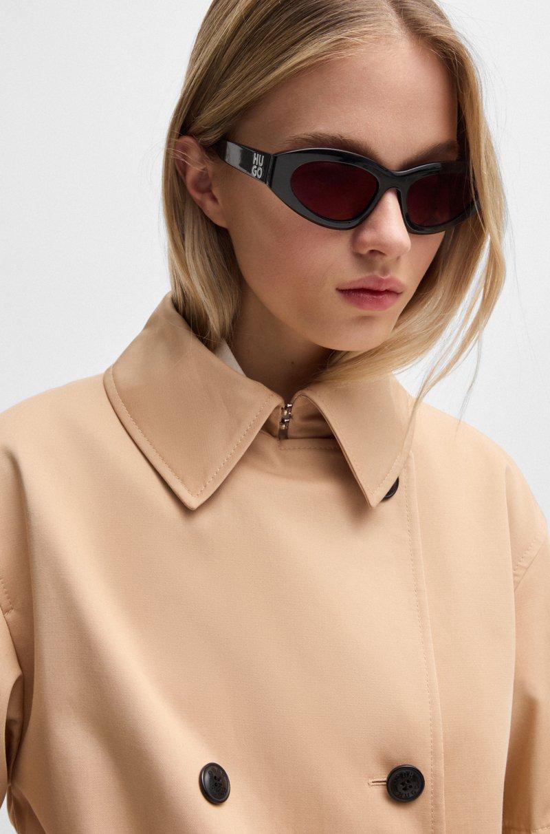 Hugo Boss Gabardina Cruzada De Algodón